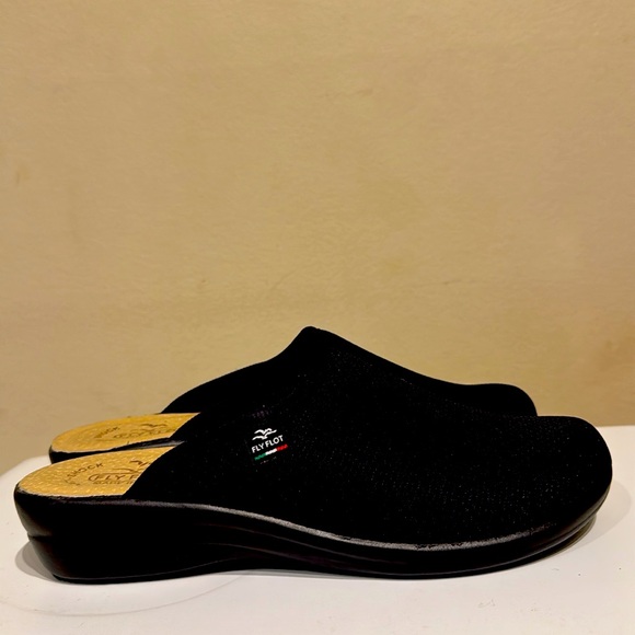 Black Fly Flot Clogs US: 9 / EU: 40 Anti Shock Genuine Leather Made in Italy - Picture 4 of 11